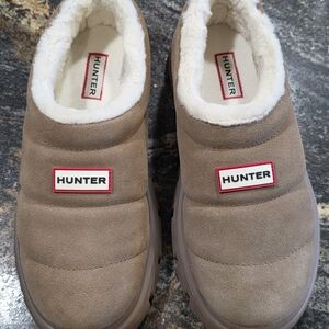 Hunter Womans Brown Slip-On Shoes